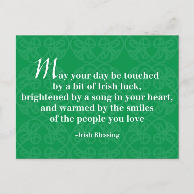 Irish Blessing Postcard (Front)