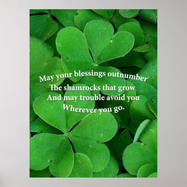 Irish Blessing Poster (Front)
