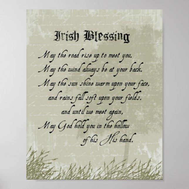 Irish Blessing Poster (Front)