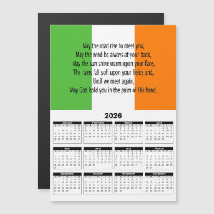 Irish Blessing Prayer 2026 Calendar