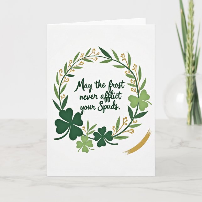 Irish Blessing Spuds Card (Front)