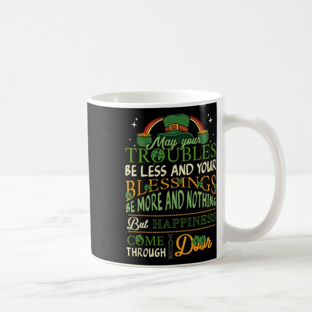 Irish Blessing St Patricks Day Leprechaun Rainbow  Coffee Mug (Right)