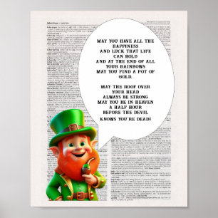 Irish Blessing  The roof over you head Poster