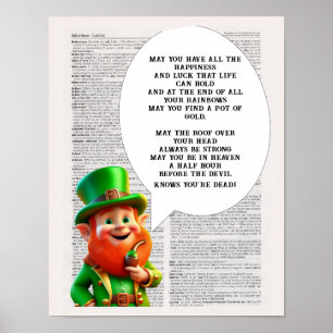 Irish Blessing  The roof over you head Poster