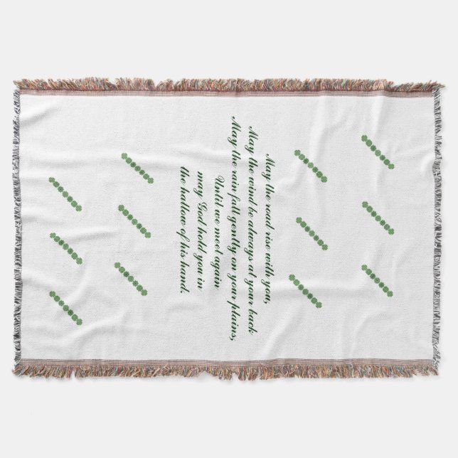 Irish Blessing Throw Blanket (Front)