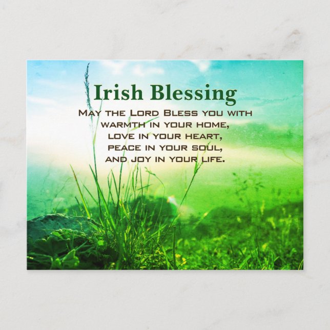 Irish Blessing, Warmth in Your Home, Postcard (Front)