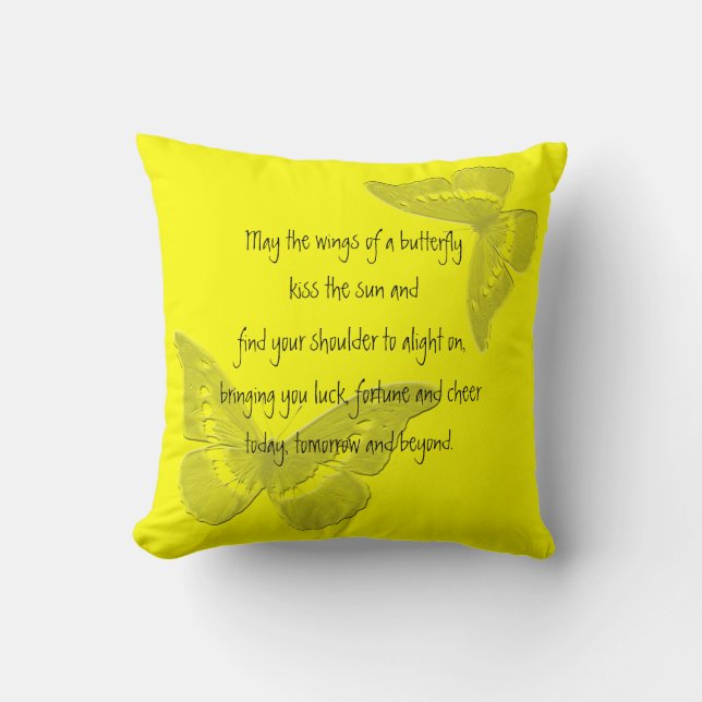 Irish Blessing: Wings of a Butterfly Cushion (Front)