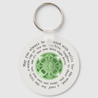 Irish Blessing with Celtic Cross Key Ring