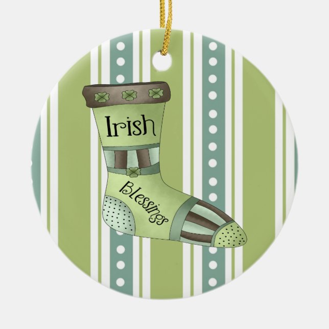 Irish Blessings Christmas Ornament (Front)
