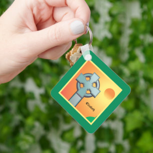 Irish Blessings Cross Personalised Key Ring