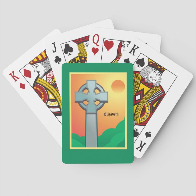 Irish Blessings Cross Personalised Playing Cards (Back)