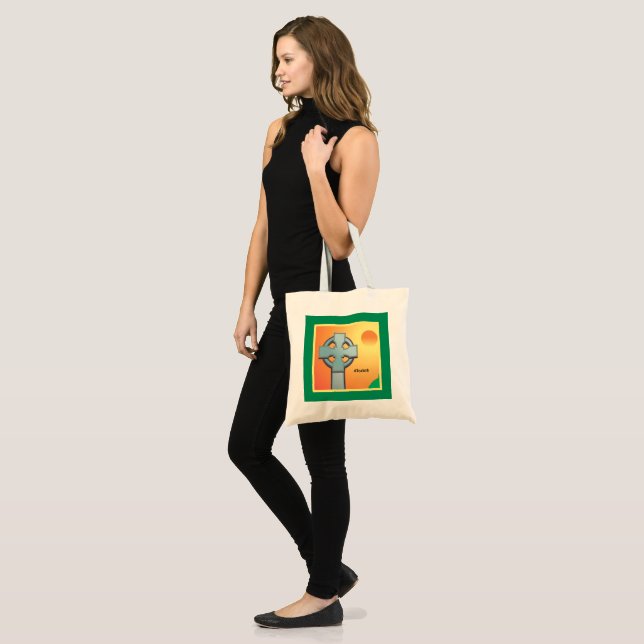 Irish Blessings Cross Personalised Tote Bag (Front (Model))