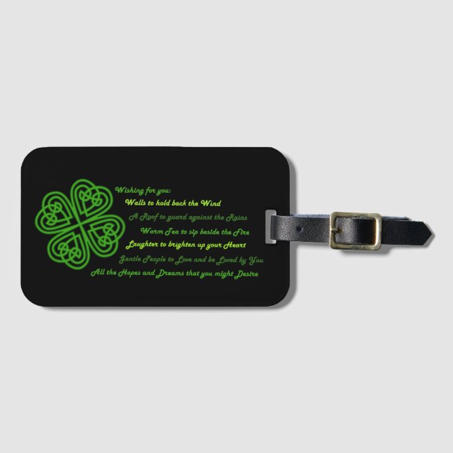 Irish Blessings Luggage Tag (Front Horizontal)