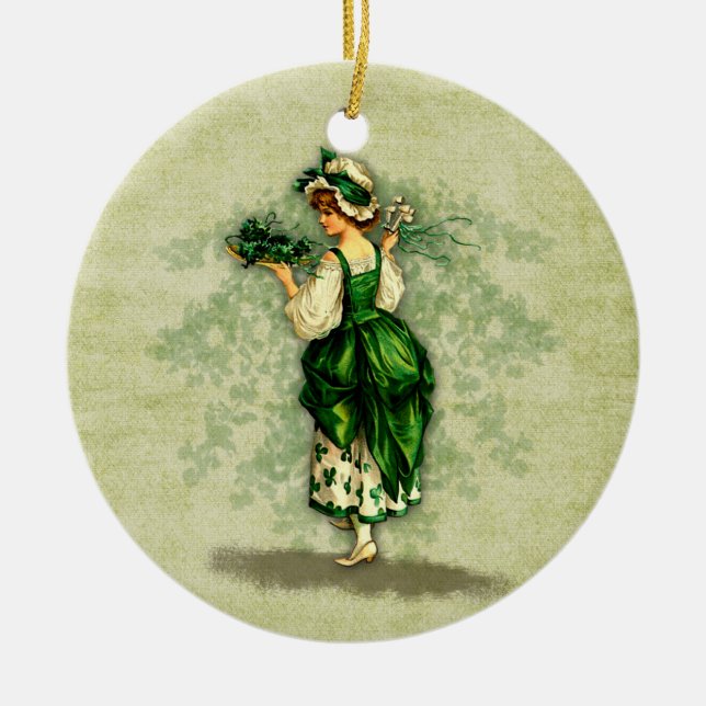 Irish Blessings-Ornament Ceramic Tree Decoration (Front)