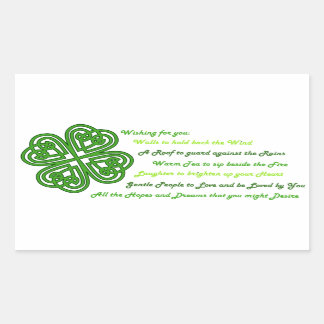 Irish Blessings Rectangular Sticker