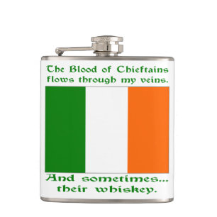 Irish Blood and Whiskey Hip Flask