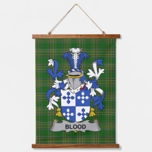 Irish Blood Coat of Arms Family Crest Hanging Tapestry
