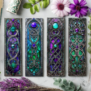 Irish Bookmarks, Celtic Stained Glass Bookmarks 13