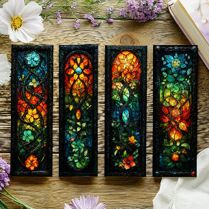 Irish Bookmarks, Celtic Stained Glass Bookmarks 15