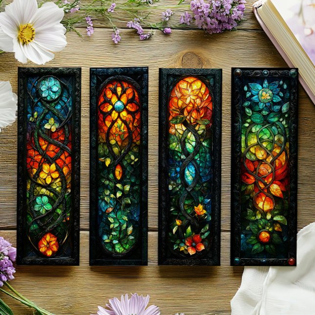 Irish Bookmarks, Celtic Stained Glass Bookmarks 15 (Creator Uploaded)