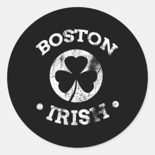 Irish Boston St Patricks Day Parade 617 Boston Iri Classic Round Sticker