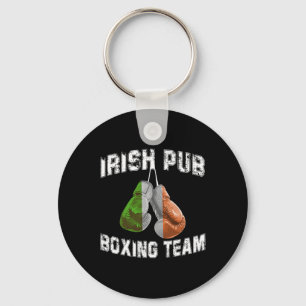 Irish Boxing Funny Ireland Flag - Irish Pub  Key Ring