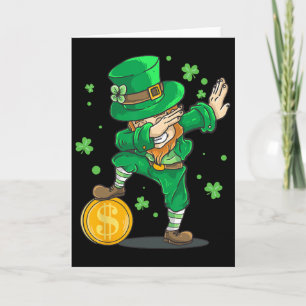 Irish Boy Dabbing Leprechaun Funny St Patrick Day Card