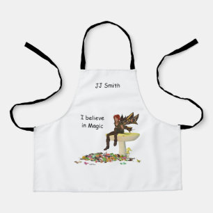 Irish Boy Fairy On Mushroom Childrens Apron