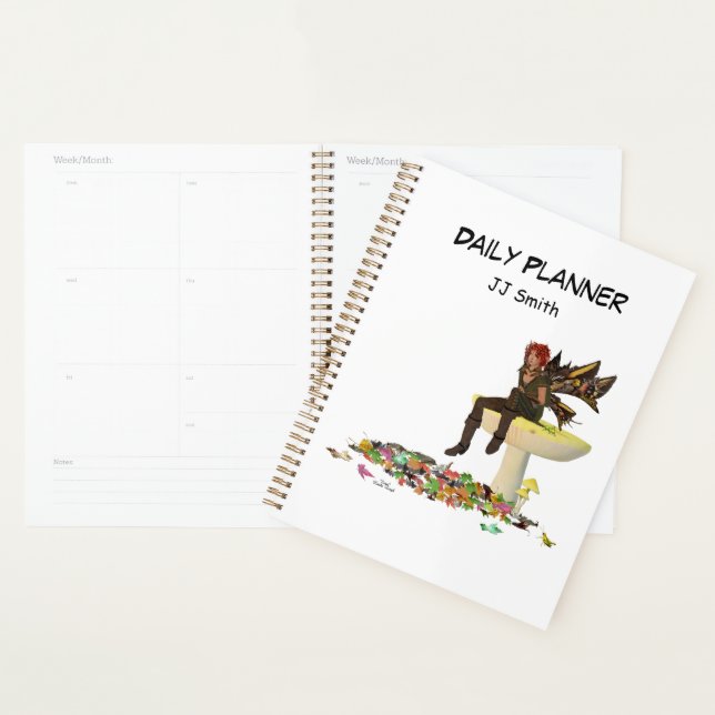Irish Boy Fairy On Mushroom Daily Planner (Display)