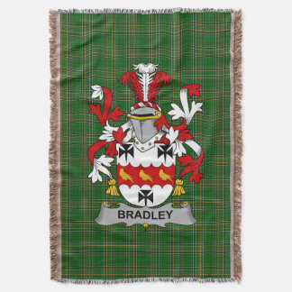 Irish Bradley Coat of Arms Family Crest Ireland Throw Blanket