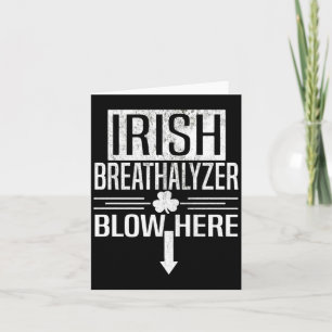 Irish Breathalyzer St Patricks Day Adult Humor Sha Card