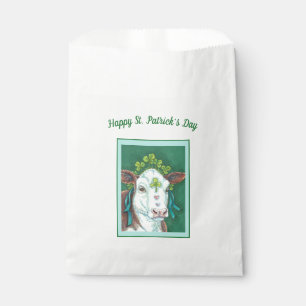 IRISH BRED ST. PATRICK'S DAY HEIFER, SHAMROCK COW FAVOUR BAGS