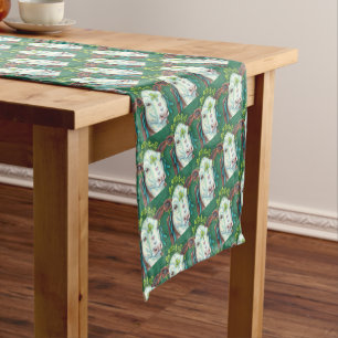 IRISH BRED ST. PATRICK'S DAY HEIFER, SHAMROCK COW SHORT TABLE RUNNER