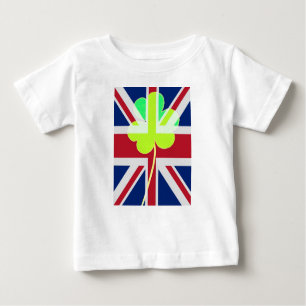 Irish British Flag Shamrock Clover St. Patrick UK Baby T-Shirt