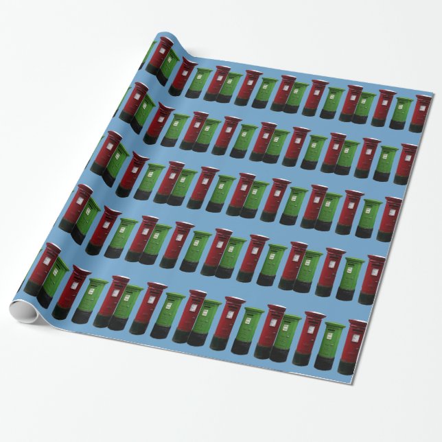 Irish & British Post Wrapping Paper (Unrolled)