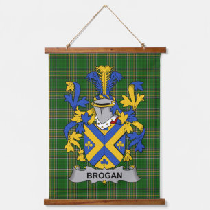 Irish Brogan or O_Brogan Coat of Arms Family Crest Hanging Tapestry