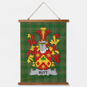 Irish Butt Coat of Arms Family Crest Hanging Tapestry