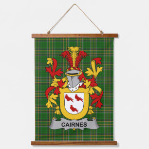 Irish Cairnes Coat of Arms Family Crest Hanging Tapestry