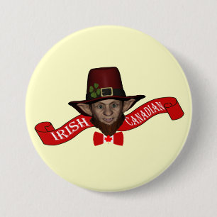 Irish Canadian funny patriotic 7.5 Cm Round Badge