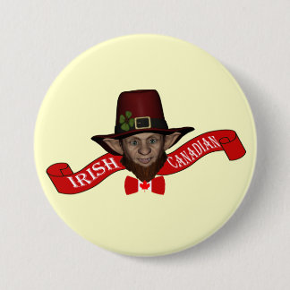 Irish Canadian funny patriotic 7.5 Cm Round Badge