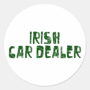 Irish Car Dealer Classic Round Sticker