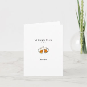 Irish Card, cheers, Slainte, birthday card, beer Card