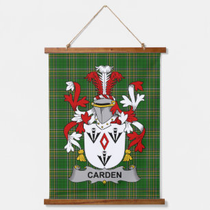 Irish Carden Coat of Arms Family Crest Hanging Tapestry