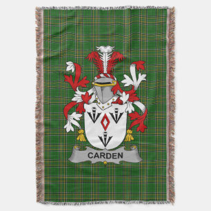  Irish Carden Coat of Arms Family Crest Ireland Throw Blanket