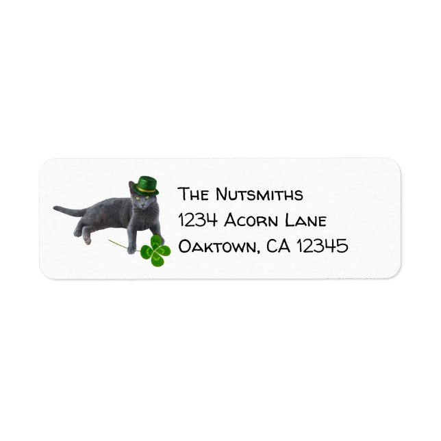 Irish Cat Address Labels (Front)