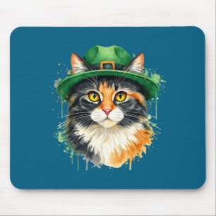 Irish cat st patricks day catricks day kitty mouse pad