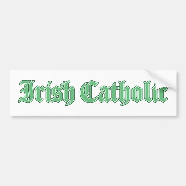 Irish Catholic Bumper Sticker (Front)