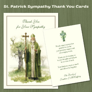Irish Catholic Sympathy Condolence Thank You Card