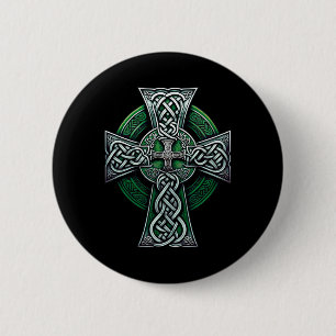 Irish Celtic Cross Knot Christian Holy Trinity Sco 6 Cm Round Badge
