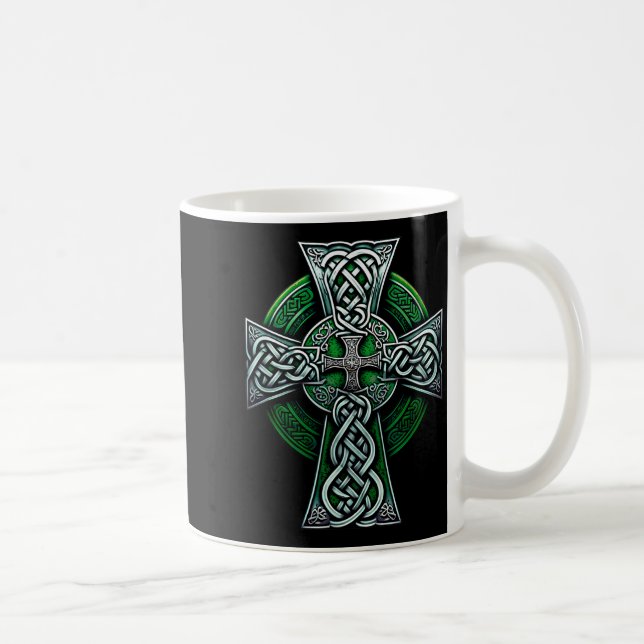 Irish Celtic Cross Knot Christian Holy Trinity Sco Coffee Mug (Right)